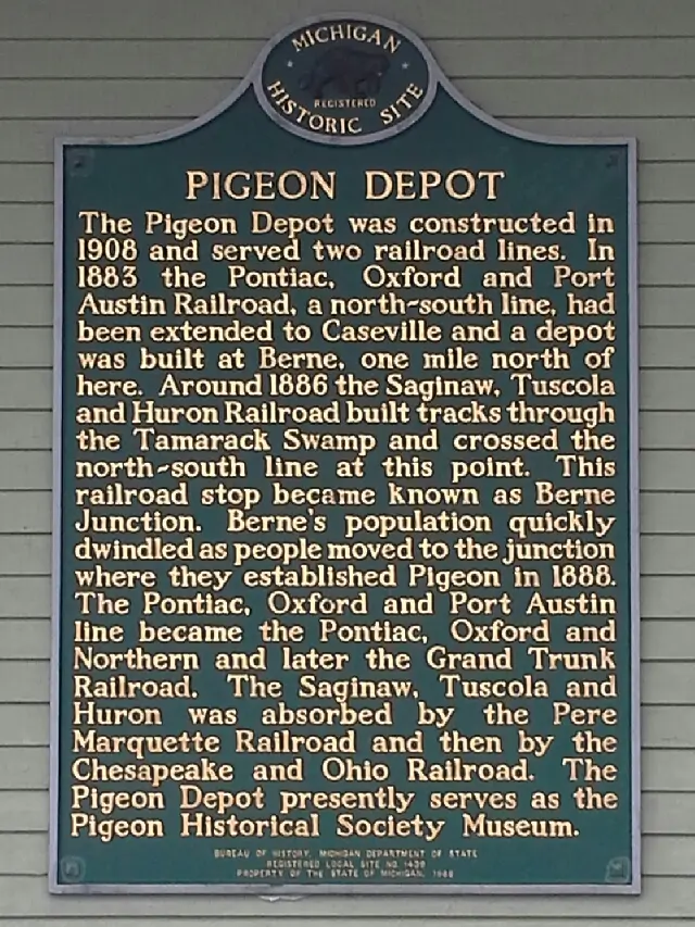Pigeon Depot Historical Marker