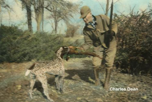 Dean, Charles with dog